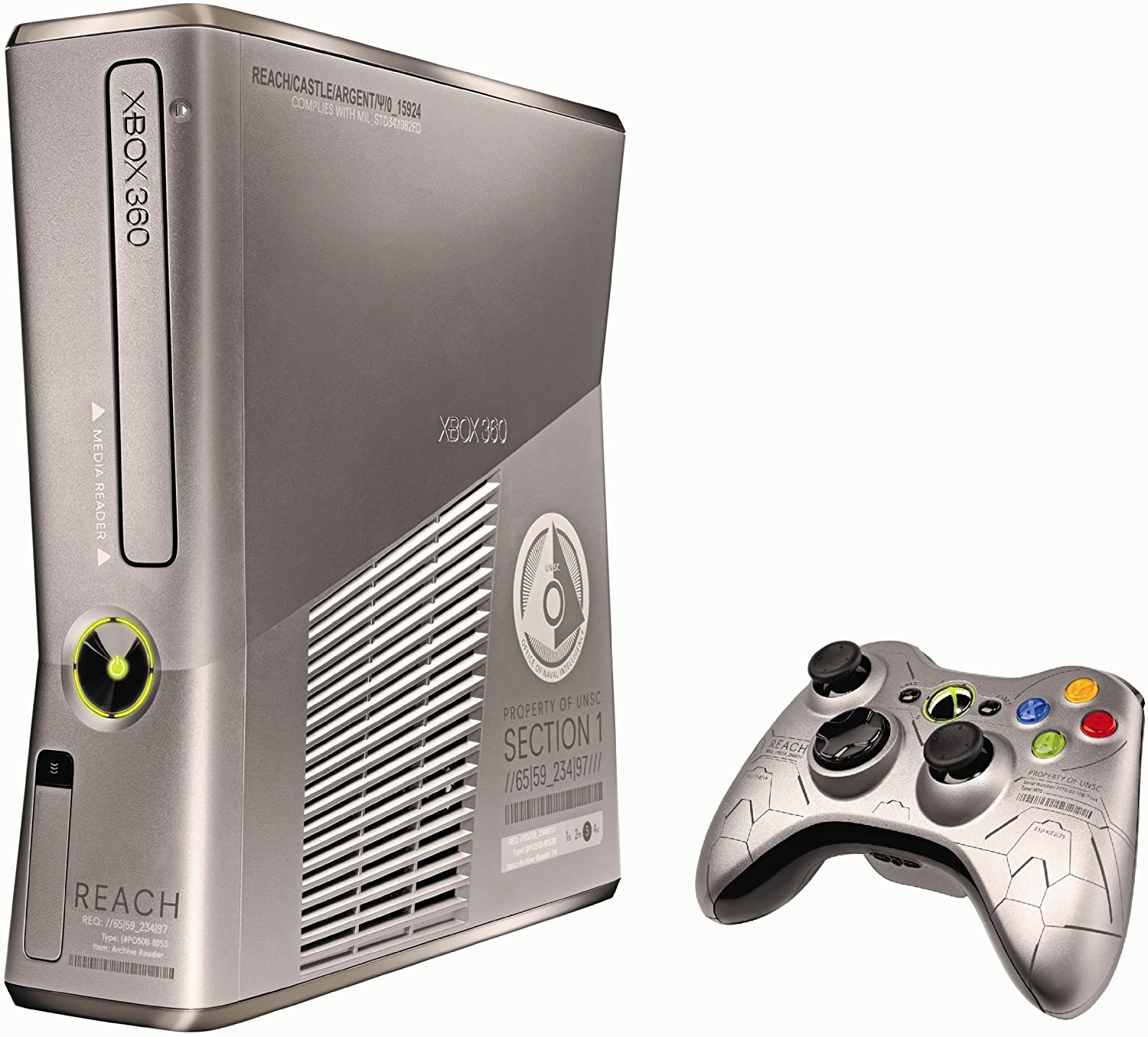 Xbox 360 Slim 320GB Halo Reach Limited Edition Bundle 2 kontrollerrel - Xbox 360 Gépek