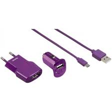 Hama Picco Charging Set for micro USB (Lila)