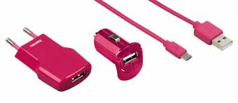 Hama Picco Charging Set for micro USB (Pink) - PlayStation 4 Kiegészítők