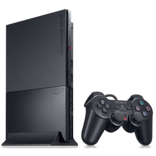 PlayStation 2 Slim Fekete AT  - PlayStation 2 Gépek