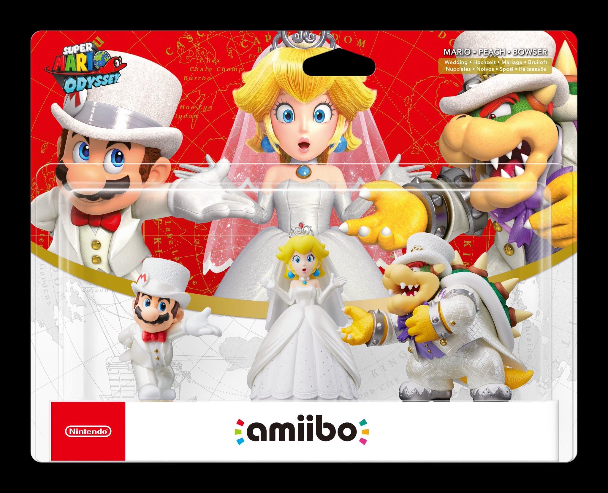 Mario Peach Bowser Amiibo Super Mario Odyssey