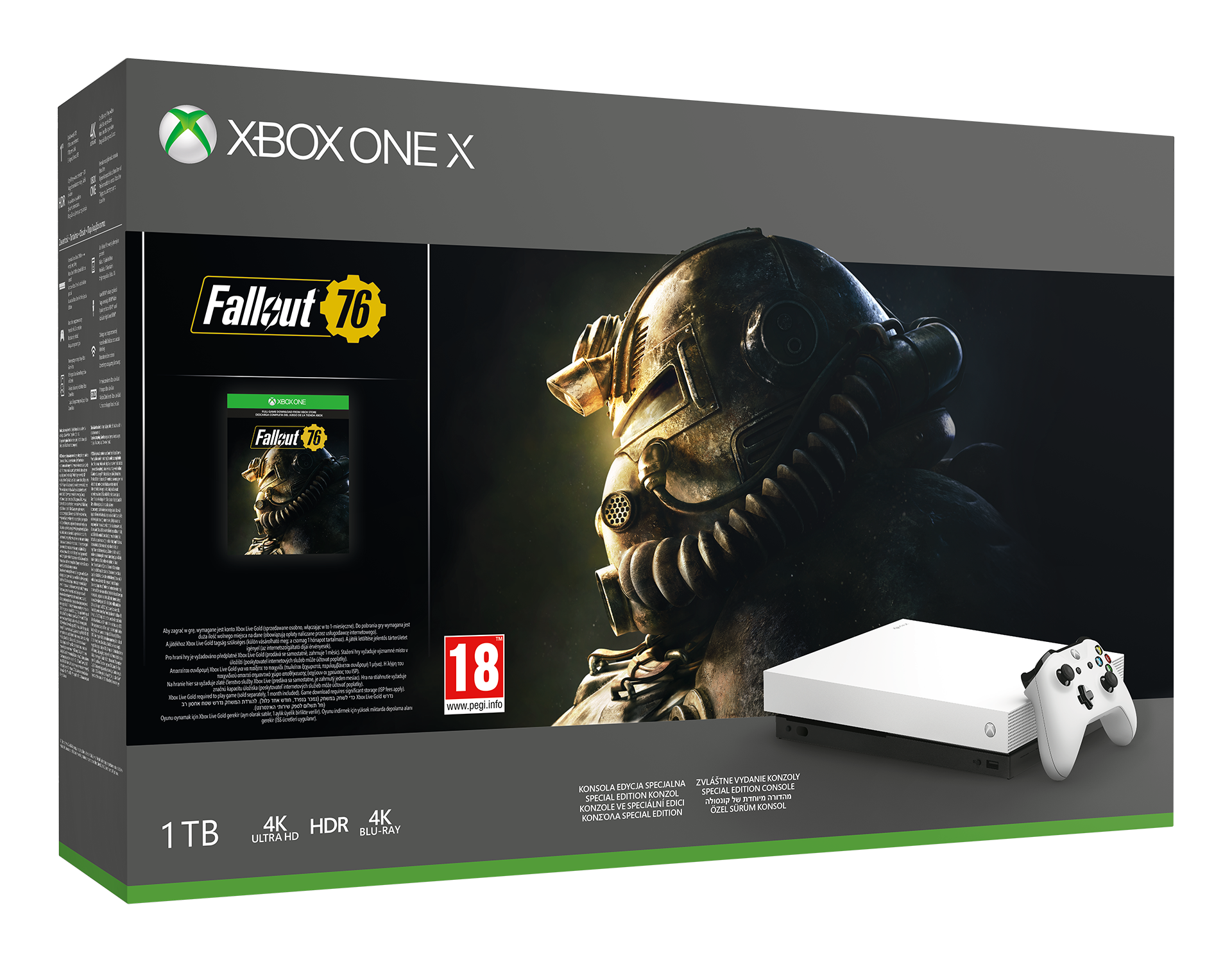 Xbox One X 1 TB Robot White Special Edition + Fallout 76 - Xbox One Gépek