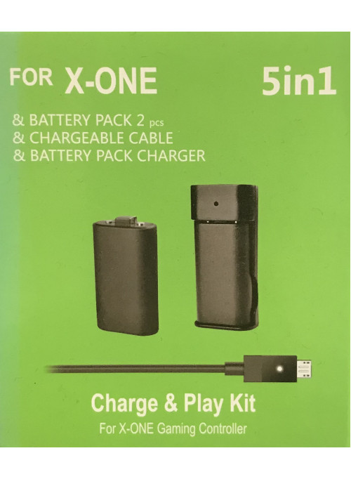 X-One Charge and Play Kit 5in1 1400mAh OEM - Xbox One Kiegészítők