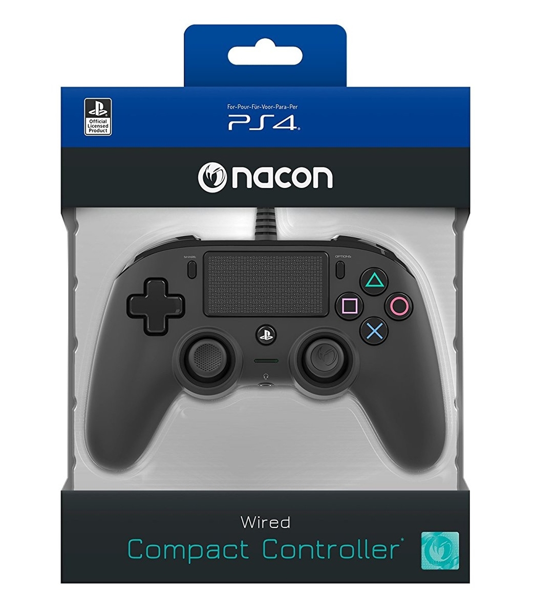 Nacon Wired Compact Controller (Fekete) - PlayStation 4 Kontrollerek