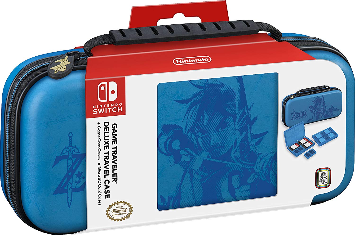 The Legend of Zelda Breath of The Wild Nintendo Switch Travel Case (Kék)