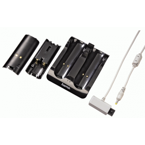 Hama Dual Slim V2 Charger - töltőszett Wii konzolhoz (fekete)