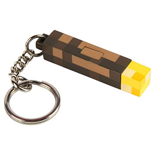 Minecraft 3D Light-Up Torch Kulcstartó - Ajándéktárgyak Kulcstartó