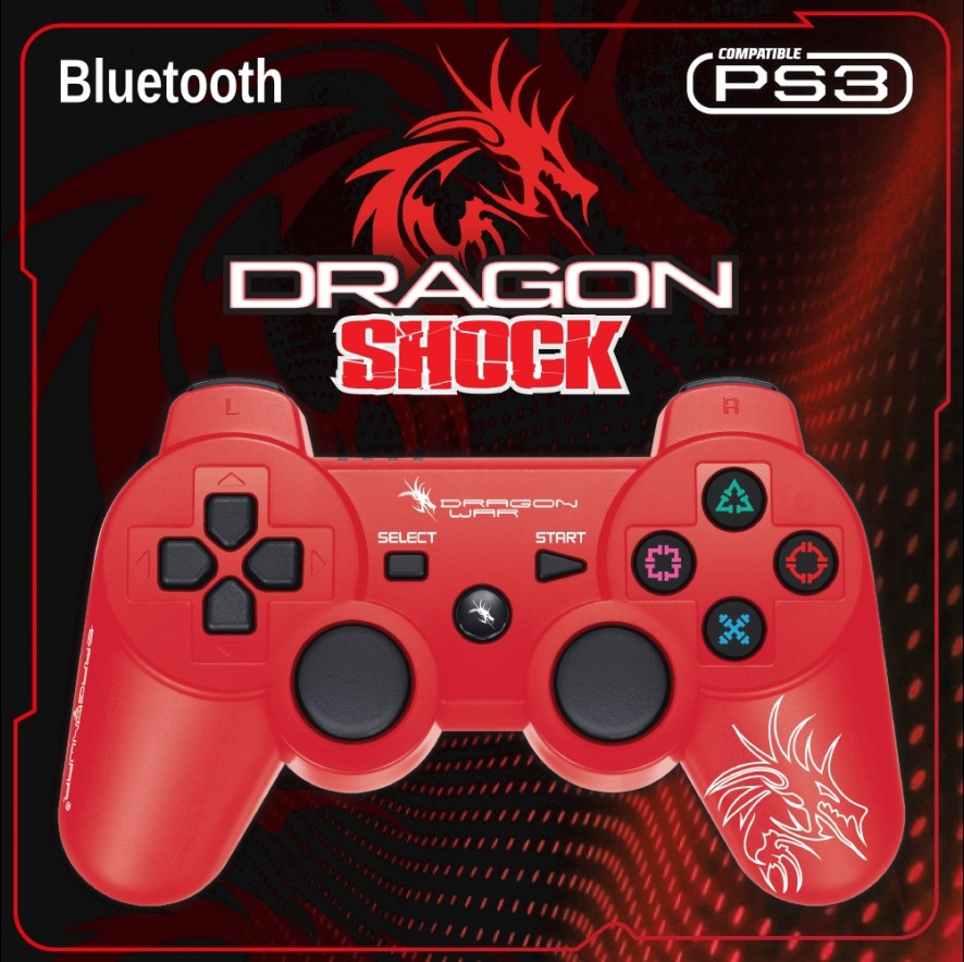 Dragon Shock Bluetooth PS3 Controller Red