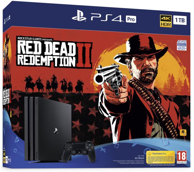PlayStation 4 Pro 1TB Red Dead Redemption 2 Bundle - PlayStation 4 Gépek