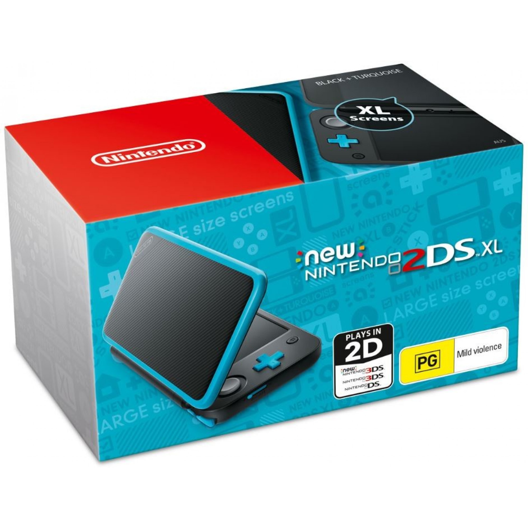 New Nintendo 2DS XL Black + Turquoise