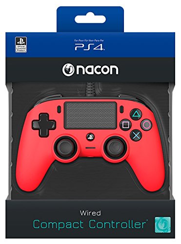 NACON Wired Compact Controller (Piros) - PlayStation 4 Kontrollerek