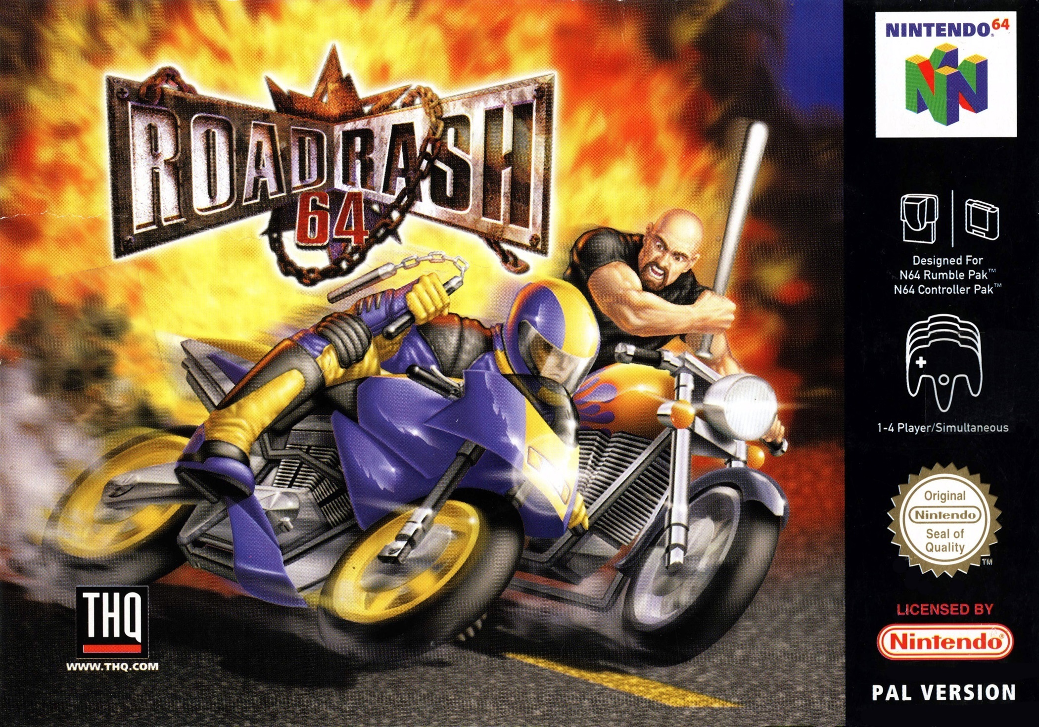 Road Rash 64 (német, komplett) - Nintendo 64 Játékok