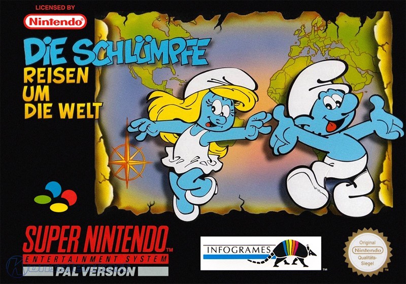 The Smurfs 2 Travel the World (Csak kazetta, Multilanguage) - Super Nintendo Entertainment System Játékok