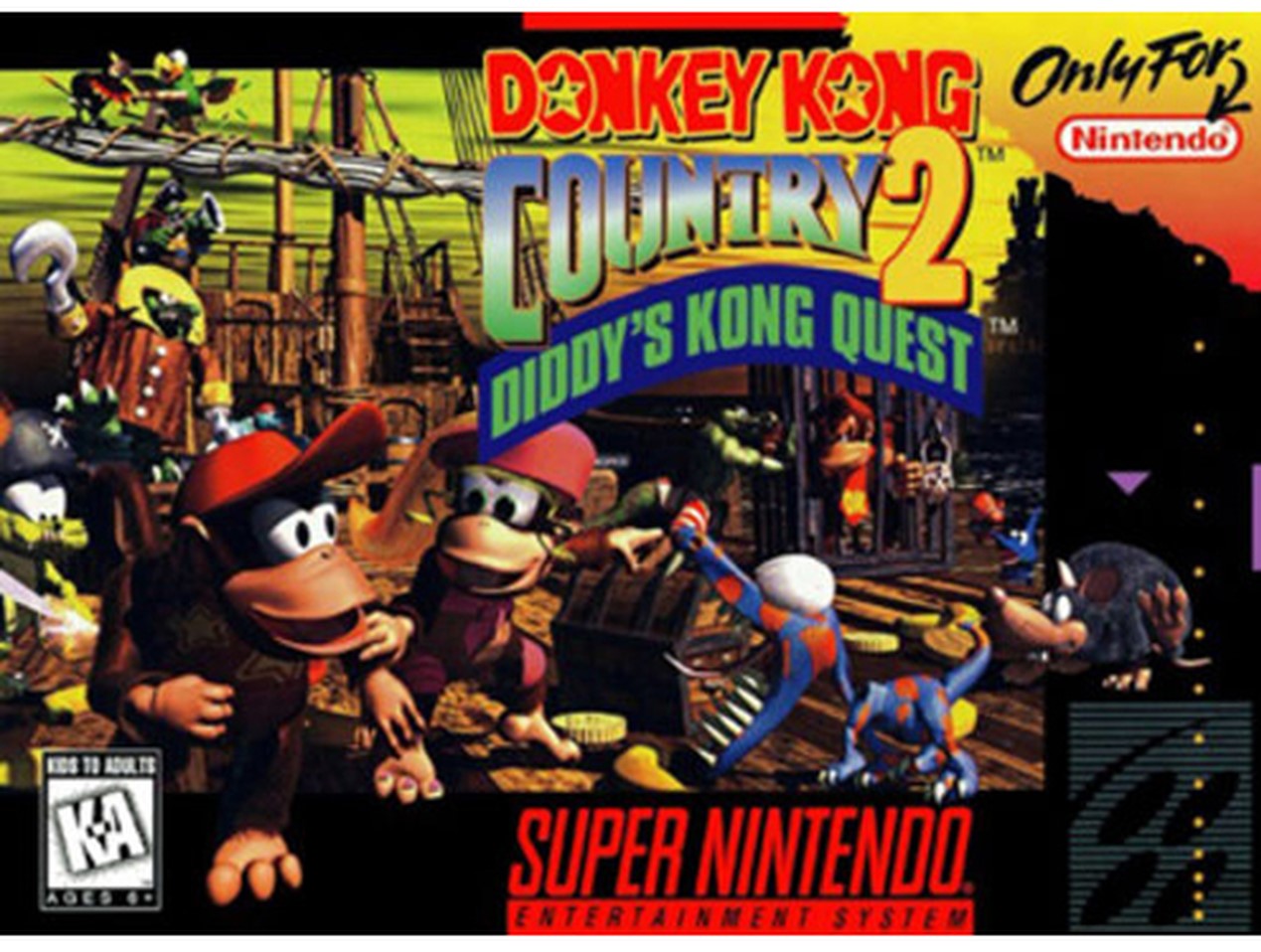 Donkey Kong Country 2 Diddys Kong Quest (Csak a kazetta) - Super Nintendo Entertainment System Játékok