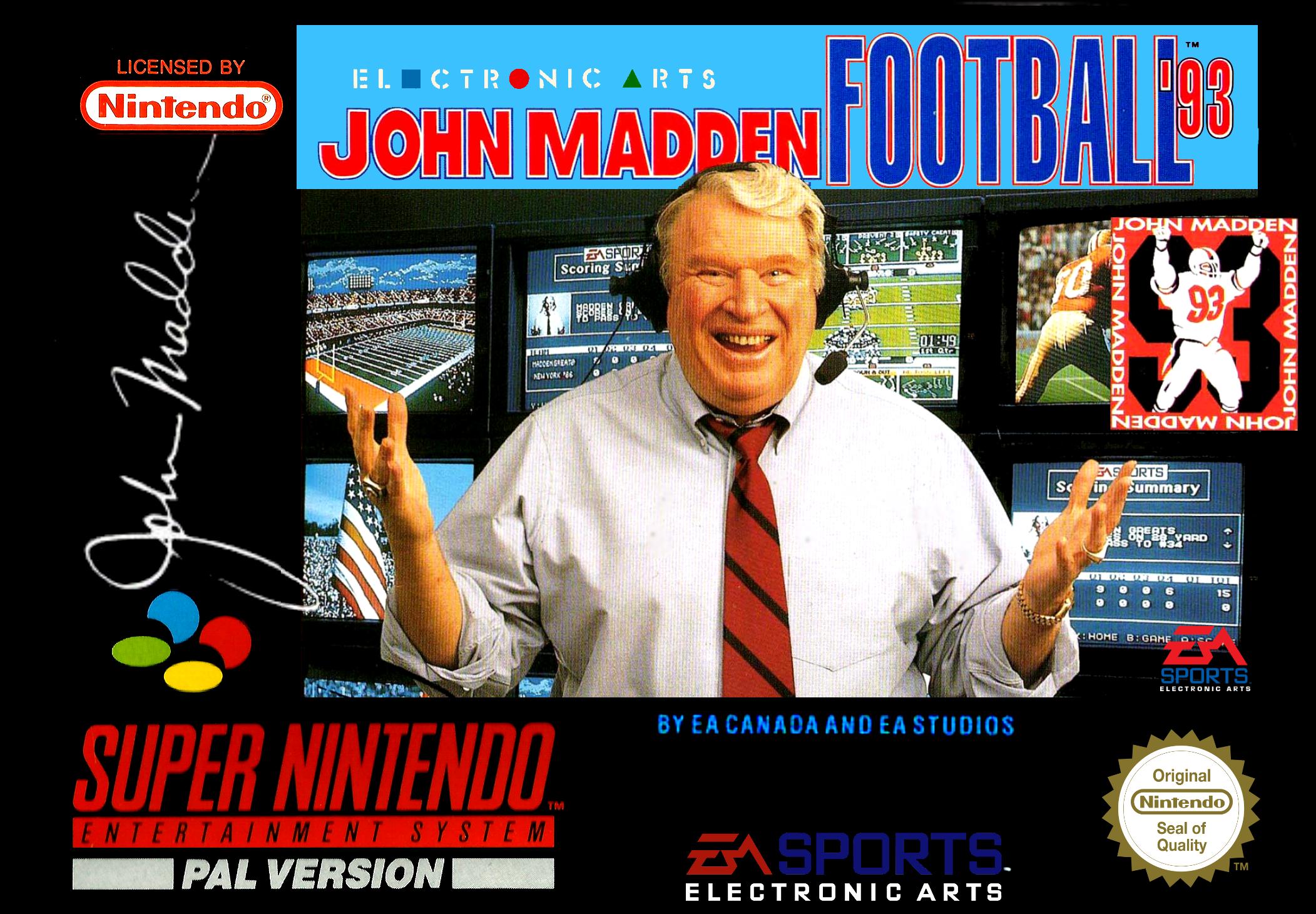 John Madden Football 93 (Csak a kazetta)