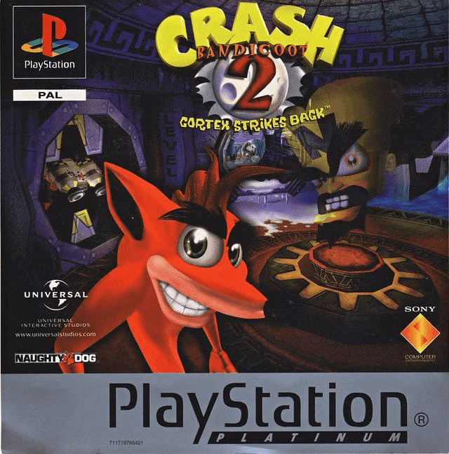 Crash Bandicoot 2 Cortex Strikes Back (Platinum, kiskönyv nélkül) - PlayStation 1 Játékok