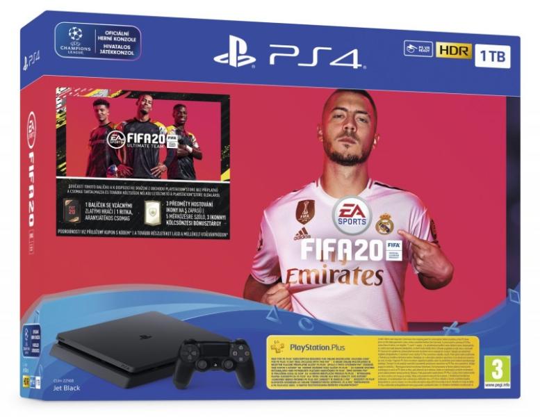 Sony PlayStation 4 Slim 1TB (PS4 Slim 1TB) + FIFA 20 - PlayStation 4 Gépek