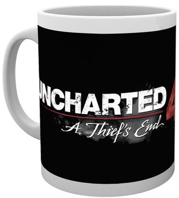 Uncharted 4 A Thiefs End Mug (Fekete-Fehér csík) - Ajándéktárgyak Bögre