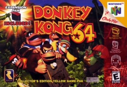 Donkey Kong 64 Collectors Edition Yellow Game Pak (NTSC, Expansion pack nélkül)