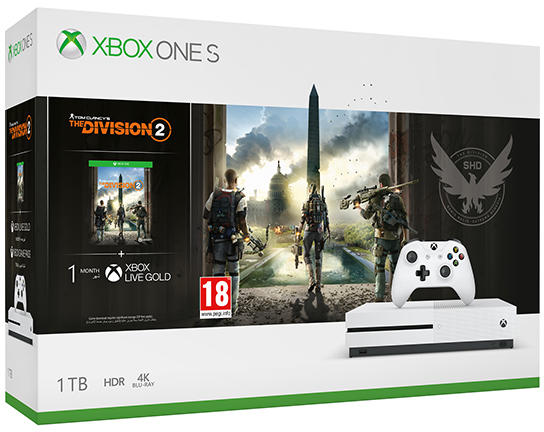 Xbox One S 1TB + Tom Clancys The Division 2