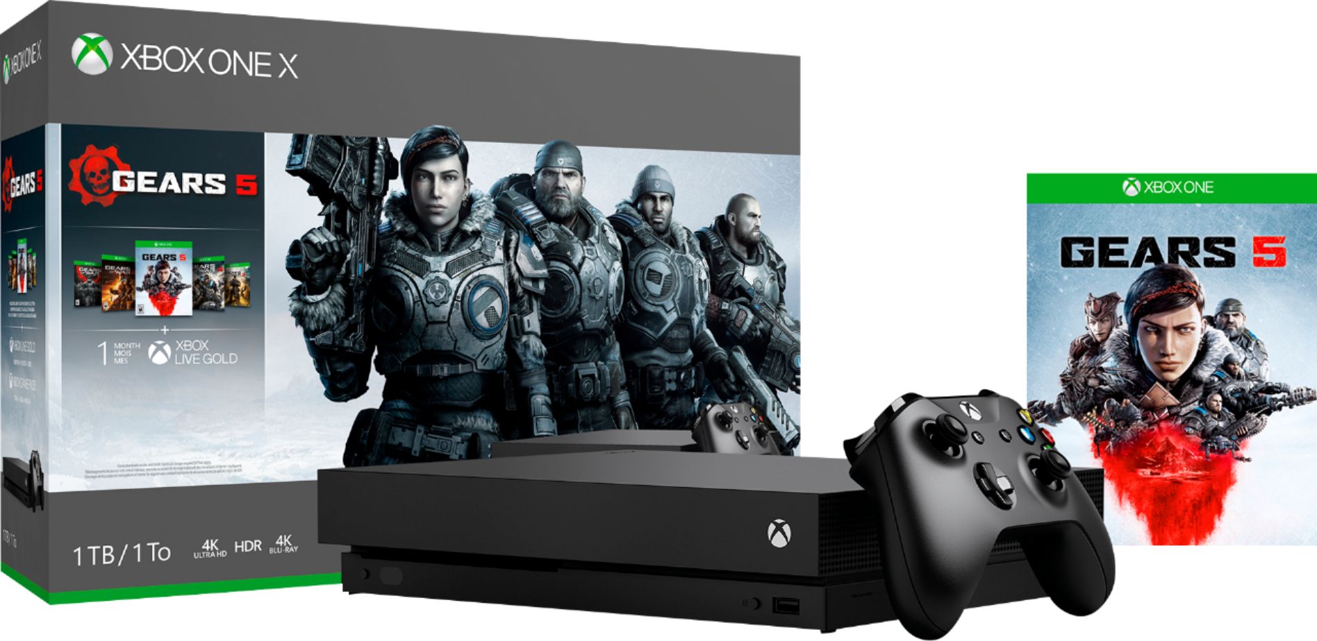 Microsoft Xbox One X 1TB + Gears 5