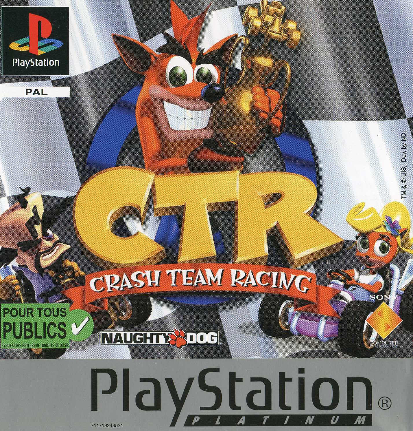 CTR Crash Team Racing (Platinum, hiányos kiskönyv) - PlayStation 1 Játékok