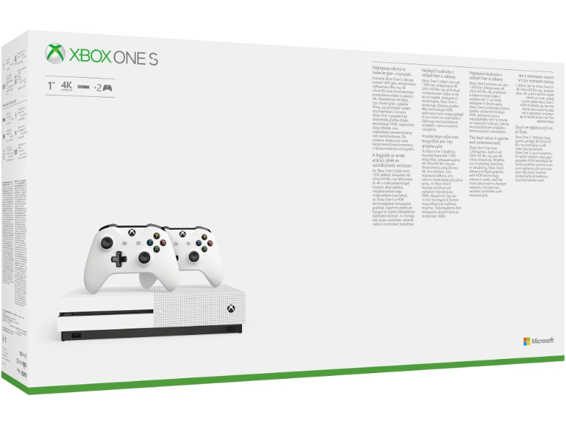 Microsoft Xbox One S 1TB 2db Xbox One Wireless Controllerel White - Xbox One Gépek