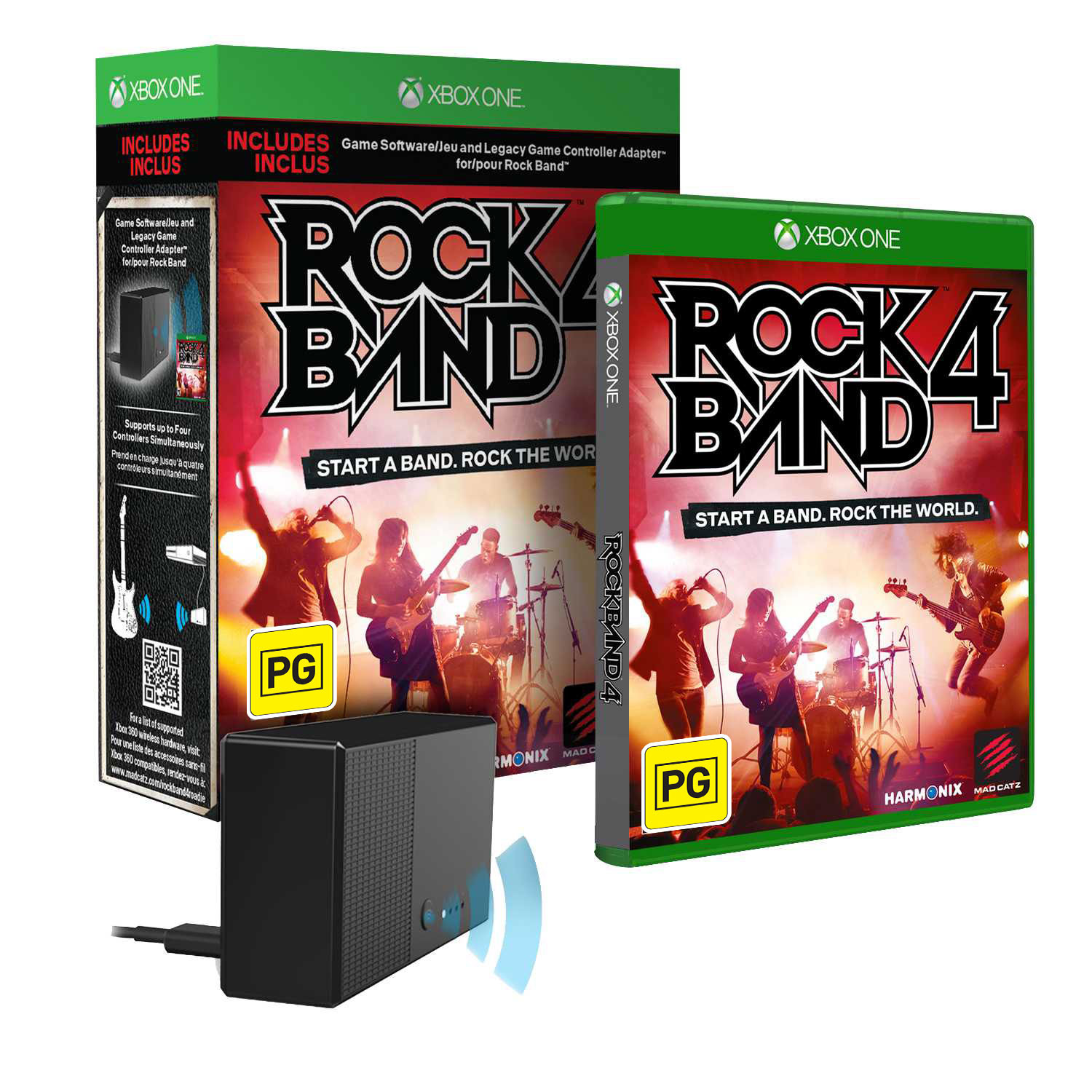 Rock Band 4 + Legacy Game Controller Adapter