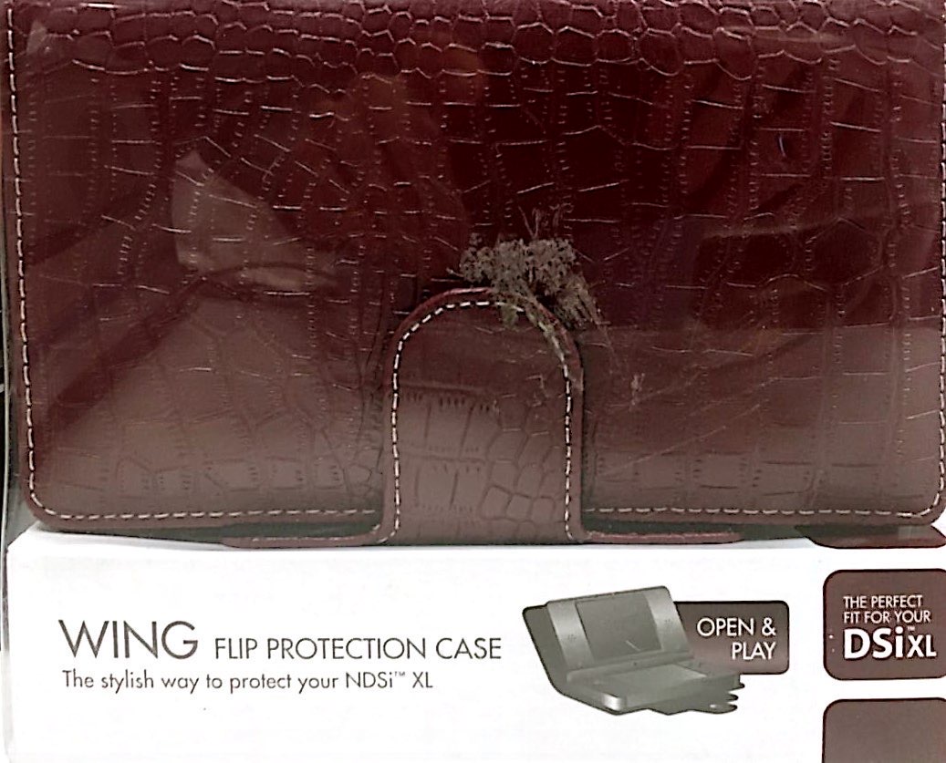 Nintendo DSi XL Wing Flip Protection Case (Croc Red) - Nintendo DS Kiegészítők