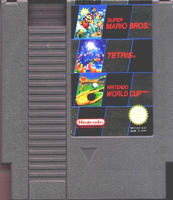 Super Mario Bros + Tetris + Nintendo World Cup (német, csak a kazetta) - Nintendo Entertainment System Játékok