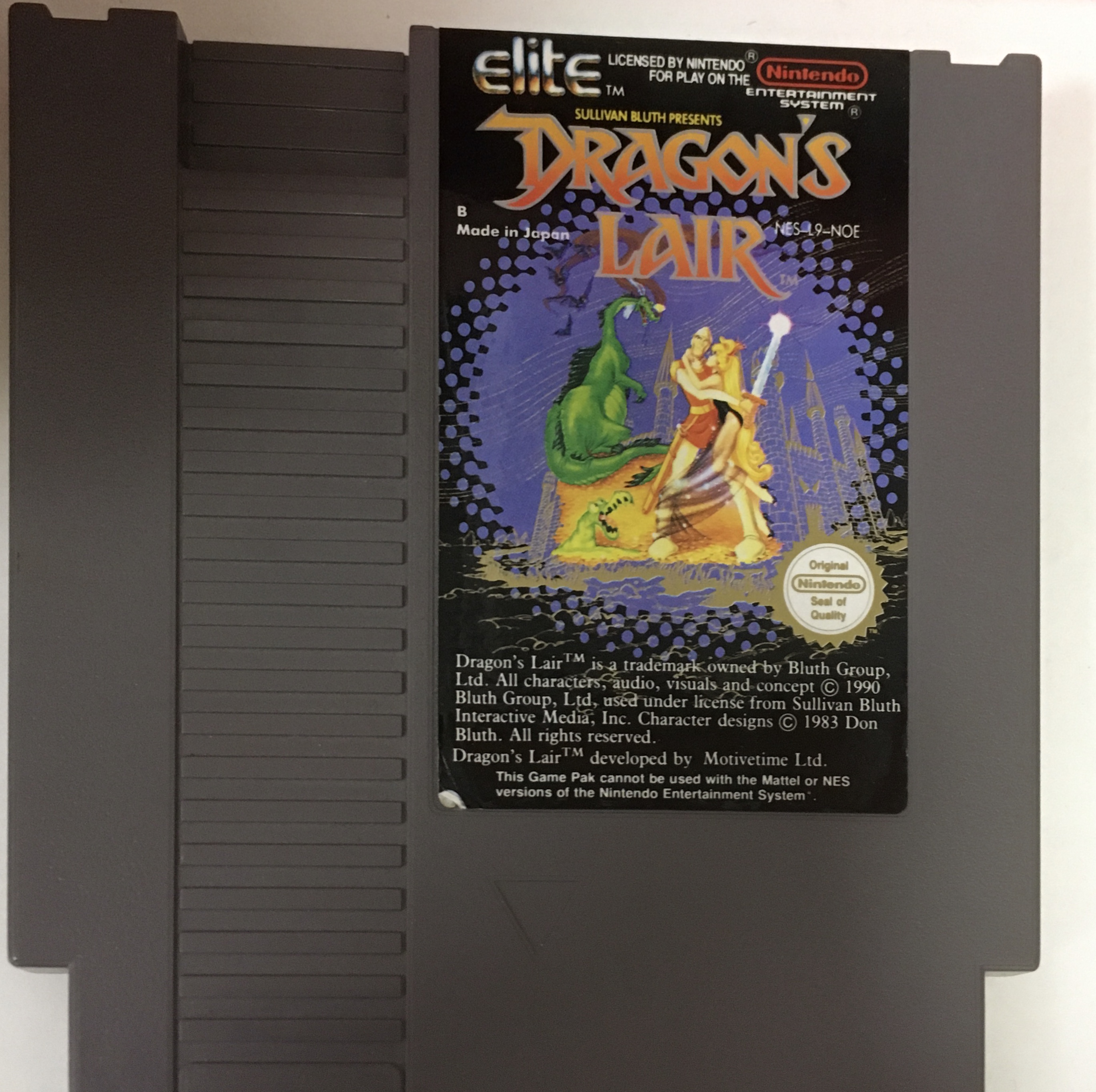 Dragons Lair (csak a kazetta + ajándék eredeti porvédővel) - Nintendo Entertainment System Játékok
