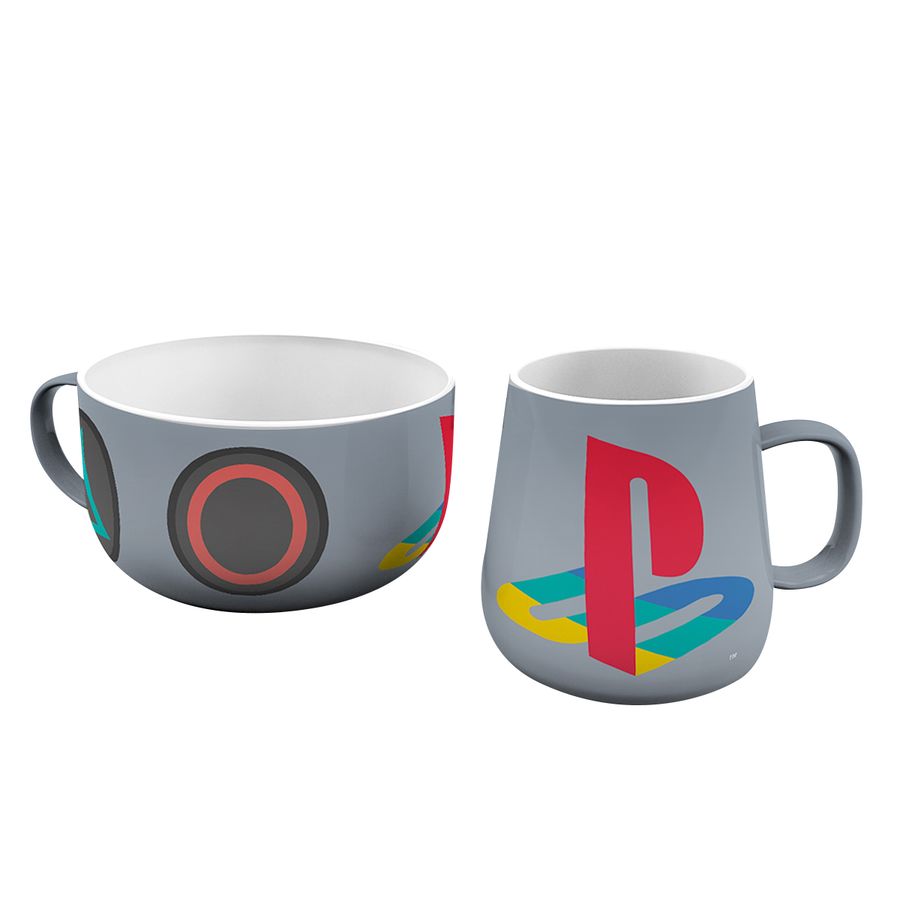 Playstation breakfast set mug + bowl