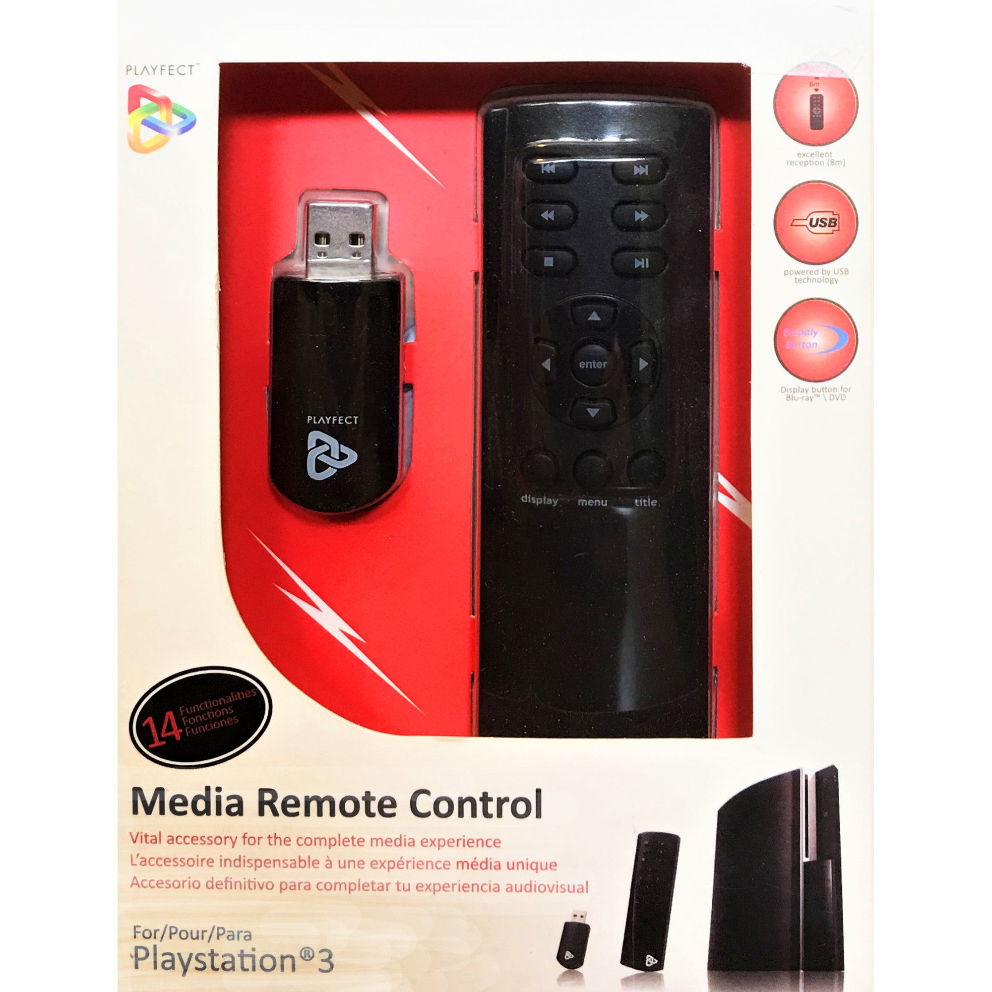 Playfect PlayStation 3 Media Remote Control Távirányító - PlayStation 3 Kiegészítők