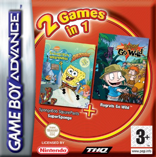 Nickelodeon Spongebob Squarepants Supersponge and Rugrats Go Wild Bundle - Game Boy Advance Játékok