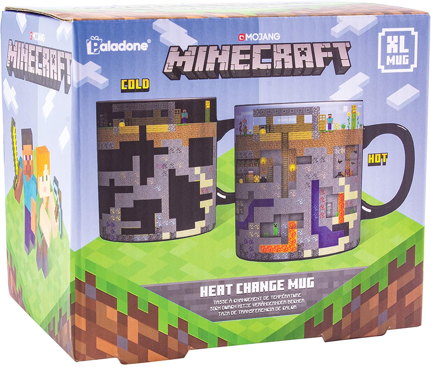Minecraft XL Heat Change Mug - Ajándéktárgyak Bögre