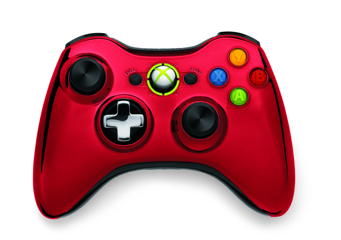 Xbox 360 Wireless Controller Chrome Red - Xbox 360 Kontrollerek