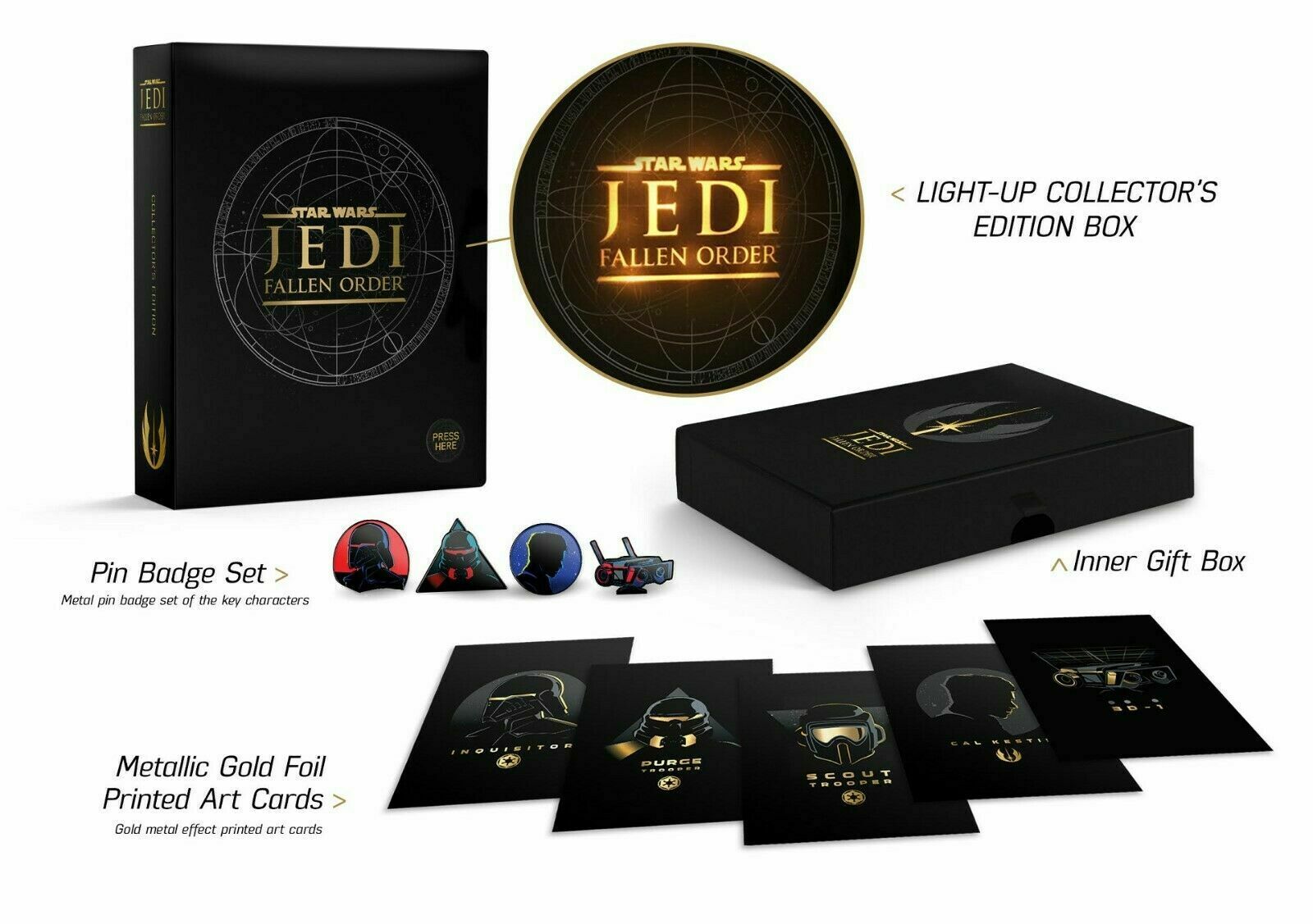 Star Wars Jedi Fallen Order With Light Up Collectors EDITION