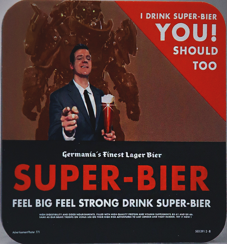 Wolfenstein 2 The New Colossus Super Bier poháralátét (4db-os)