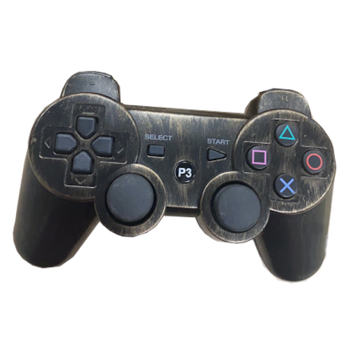 P3 PlayStation 3 vezeték nélküli kontroller (koptatott fekete-arany)