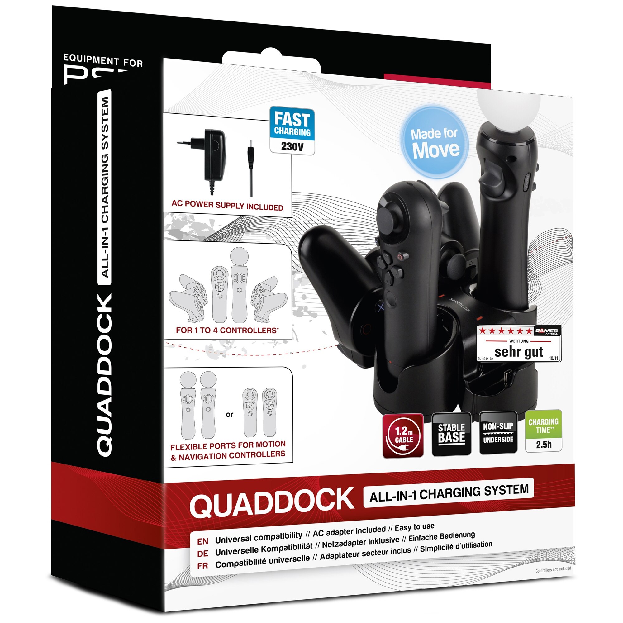 SpeedLink PS3 Quaddock Move töltőállomás - PlayStation 3 Kiegészítők