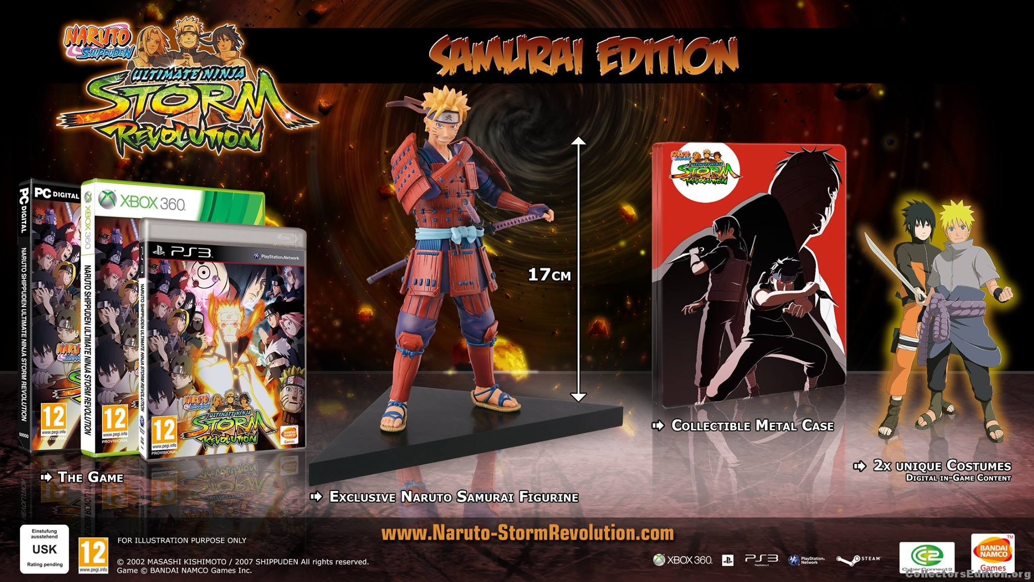 Naruto Ultimate Ninja Storm Revolution Samurai Edition (Xbox 360, nyomott doboz, artbook nélkül) - Figurák Special Edition