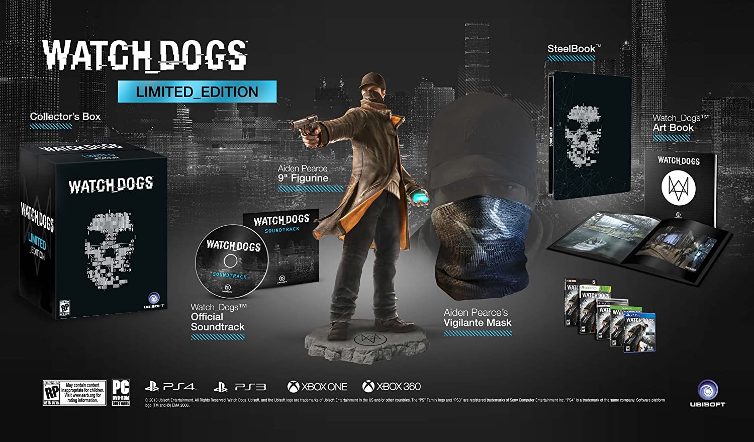 Watch Dogs Vigilante Edition (Xbox 360, csak játék és maszk)