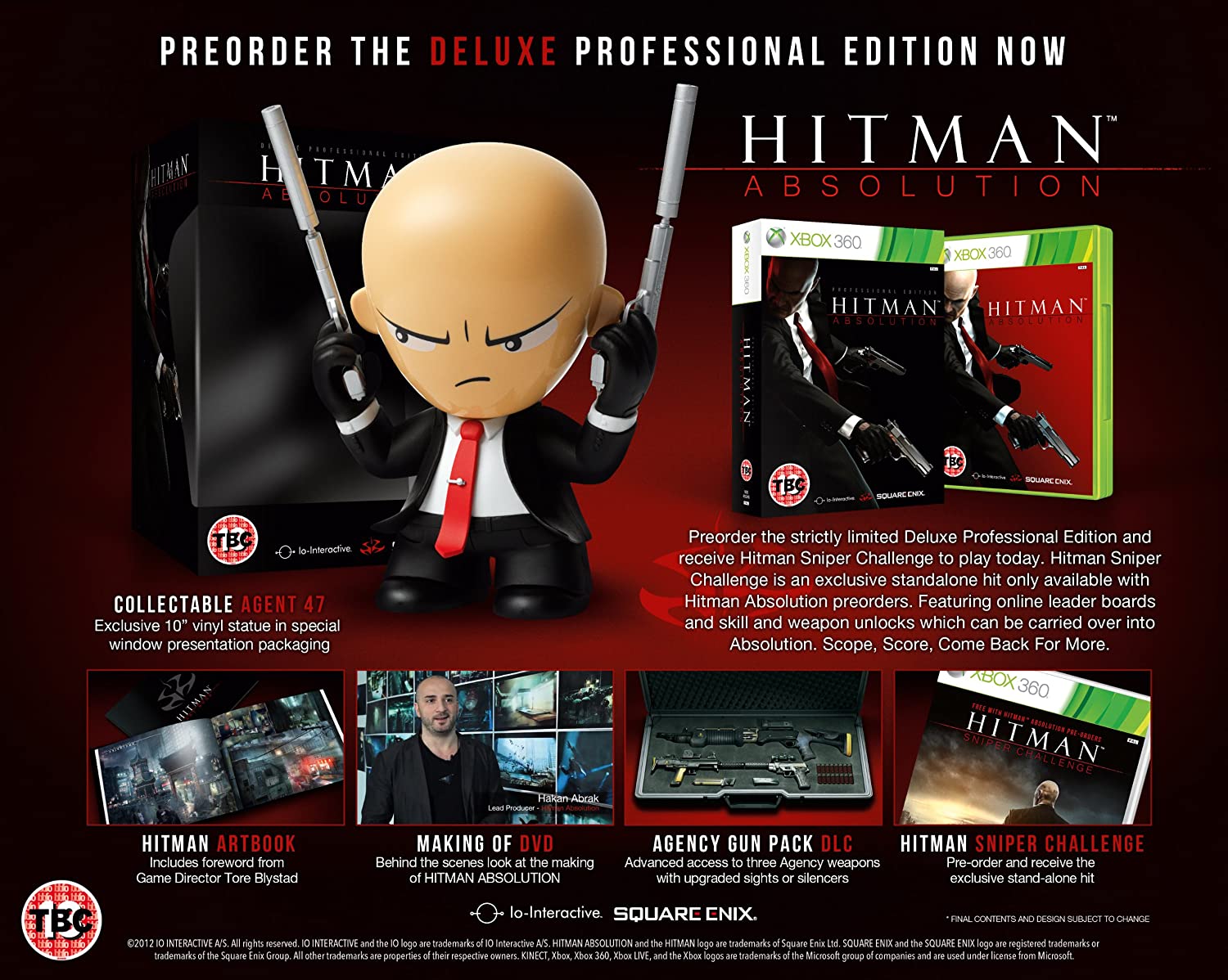 Hitman Absolution Collectors Edition (Xbox 360, játék nélkül)