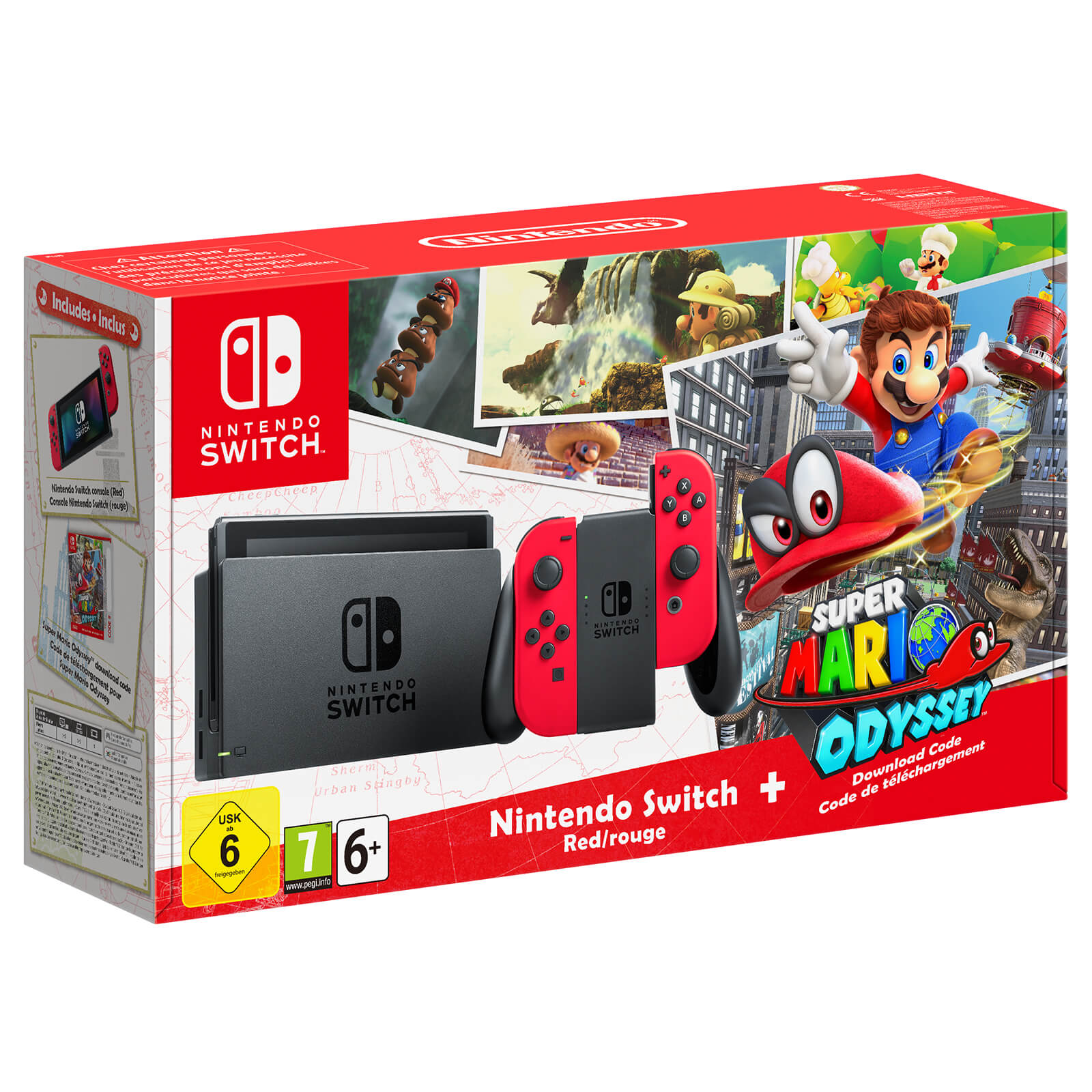 Nintendo Switch Red Joy-Con Limited Super Mario Odyssey Edition