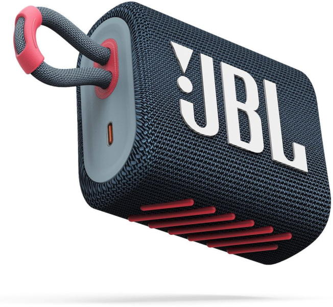 JBL GO 3 hordozható bluetooth hangszóró (kék-fehér-pink) - Kiegészítők Hangfal