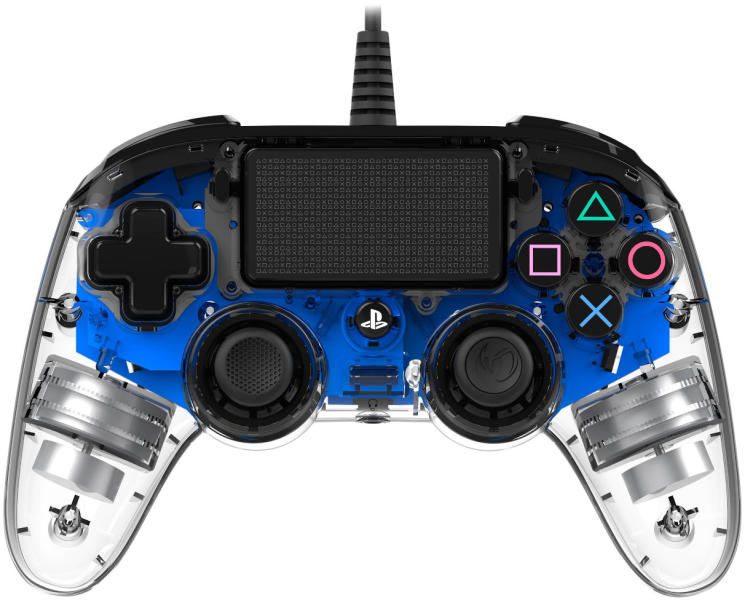 Nacon Wired Compact Controller (áttetsző kék) - PlayStation 4 Kontrollerek