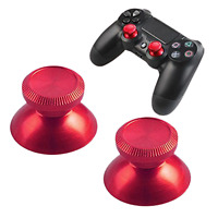 Dualshock 4 V2 Wireless Controller Black (piros alumínium analógokkal)