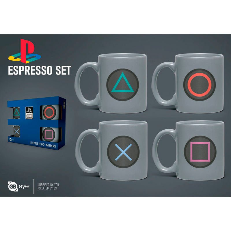 PlayStation Icon Espresso Mugs (kávéspohár szett) - Ajándéktárgyak Bögre