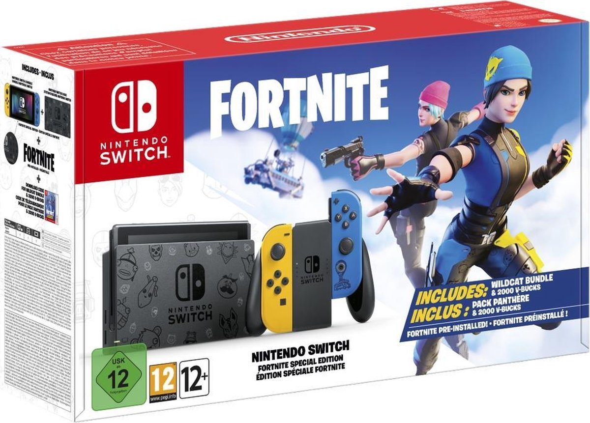 Nintendo Switch Yellow/Blue Fortnite Wildcat Edition