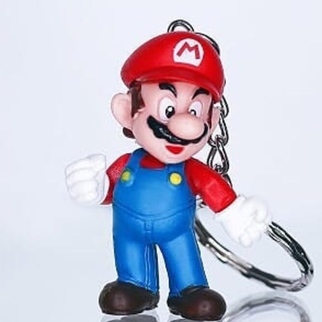 Super Mario Bros Mario 3D kulcstartó - Ajándéktárgyak Kulcstartó